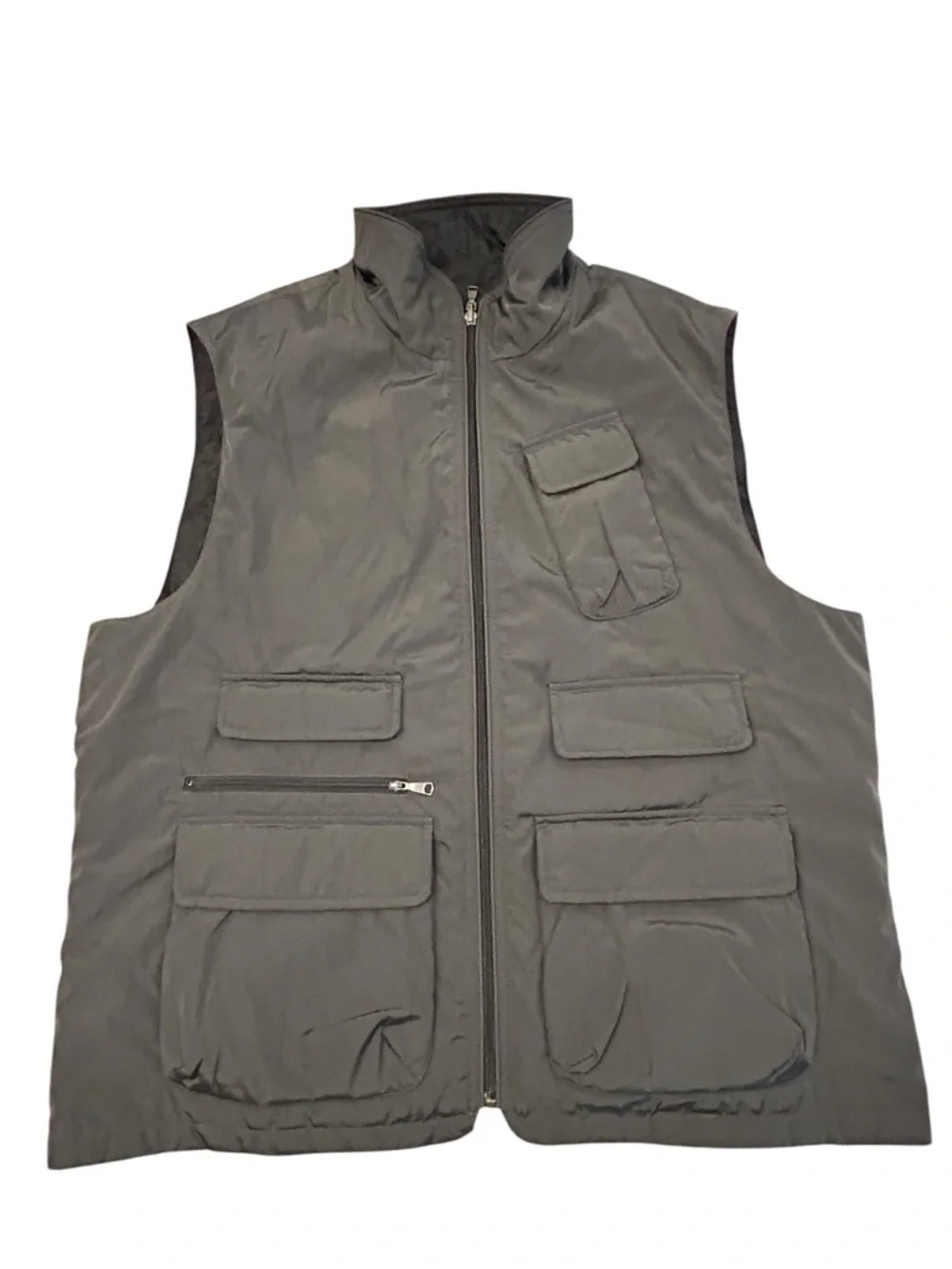 Banana Republic Men's Reversible Tactical Utility Quilted Vest XL Polyester
